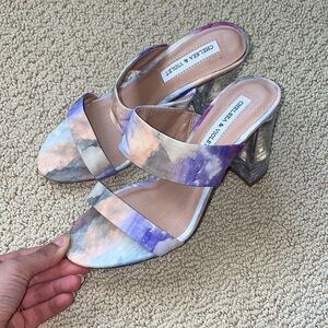 Chelsea & Violet Rainbow Cloud Block Heels